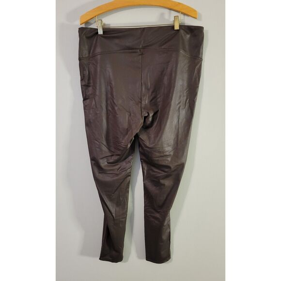 Seven 7 Plus Size Brown Faux Leather Leggings Size XXL - Picture 5 of 5
